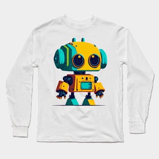 Cute Robot Long Sleeve T-Shirt